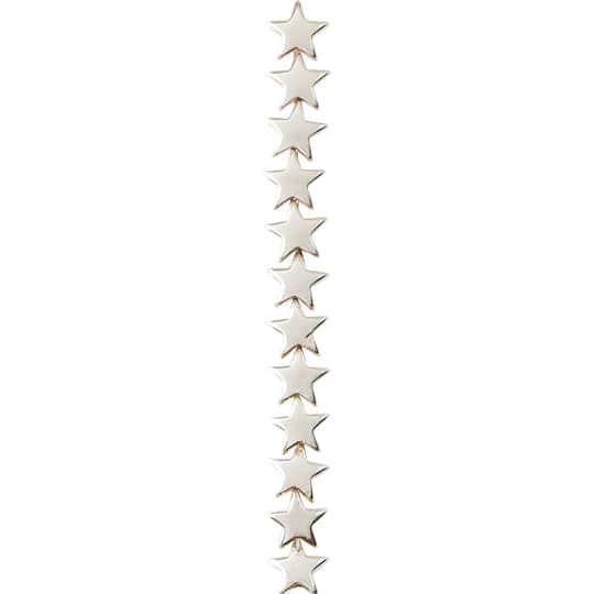 12 Pack: Silver Hematite Star Beads, 8mm by Bead Landing™